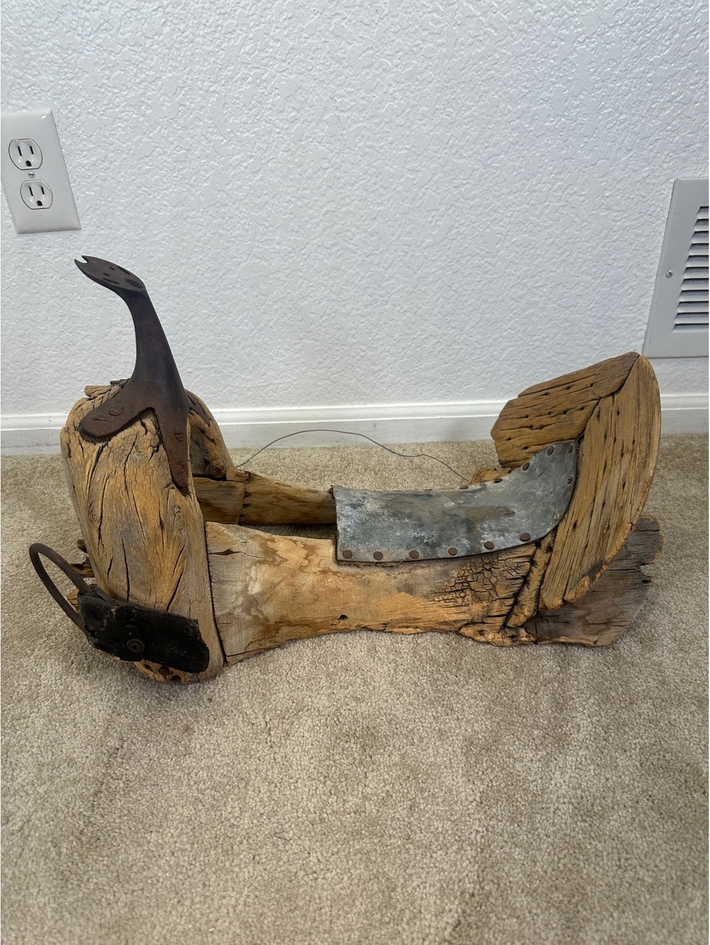 Antique Early 1900s Wooden Iron Pack Saddle Tree Western Ranch Primitive Decor